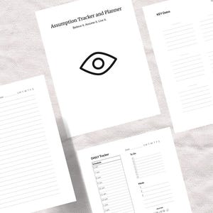 Manifest Your Dreams - Assumption Tracker Planner & Workbook | SATS, Visualization, Revision + Affirmation Guide