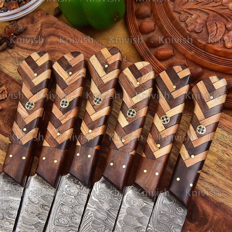 Handmade steak knives set 
Damascus Steel Steak Knives 
TABLE KNIVES 
Sharp edge knives 
bbq accessories
Grilling Knives 
Gift for Him
Gift for Her 
Groomsmen Gifts
Wedding Gifts 
Handmade Knives
Birthday Gifts
Thanksgiving Gifts
Christmas Gifts