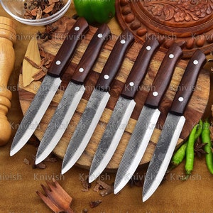 Steak Knives 6 pcs Set Personalized Steak Knives Sets Engraved Gifts Birthday Gifts Anniversary Gifts Thanksgiving Gifts Christmas Gifts