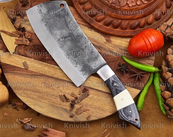 Cleaver Knife With Unique Handle and Sharp edge Blade Bone Cutting Butcher Cleaver Easter Gifts, Birthday Gifts, Anniversary Gifts