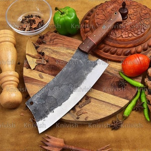 Cleaver Knife Custom Handmade Kitchen Veggies and Meat Cutting Cleaver Wedding Birthday Anniversary Gift For Mom Labor Day Gifts