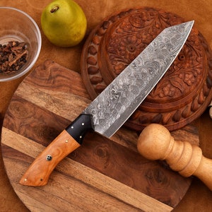 chef’s knife 
Chef’s knife slicing vegetables Meat Cutting Fruit Cutting 8-inch chef’s knife chef’s knife used for meal prepration A high-quality knife stays sharp longer and sharpens easily.15°–20° edge angle
Wüsthof Shun Miyabi, Global MAC Victorinox, Tojiro, Mercer Imarku, Cuisinart Forged Blade Stronger better balance more durable chef knife kitchen knife professional chef knife cooking knife kitchen essentials culinary tools chef tools kitchen gear high-quality knife stainless steel knife