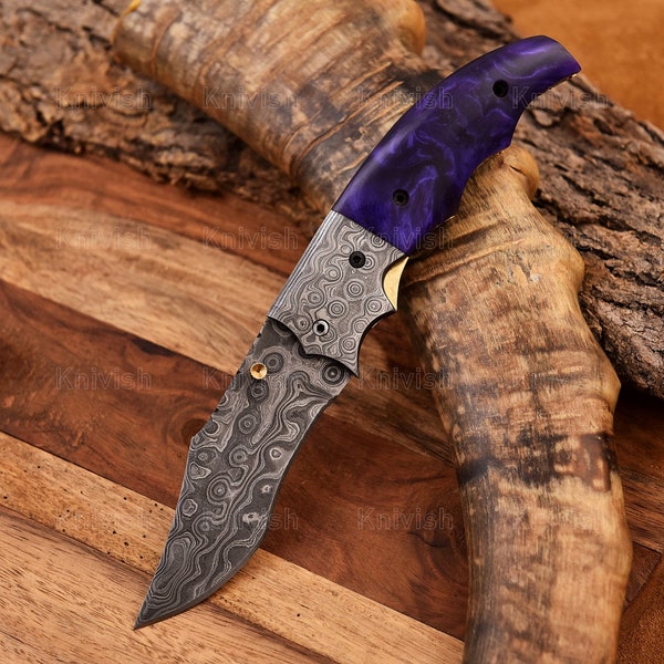 Navaja de bolsillo personalizada, navaja plegable, regalo para esposo, regalo de aniversario, regalo para papá, navaja de camping, regalos de Acción de Gracias