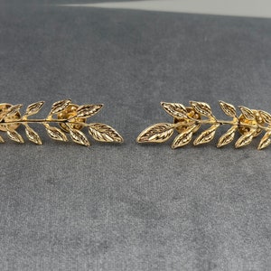 Gouden of zilveren bladbrochespeld Unieke gouden sieraden Minimalistische broche Oude Griekse bladpin Bay Leaf veiligheidsbroche Blad broche Goud