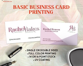 Business Card Printing Service, Basic Business Card Printing Service, Small Business, Loyalty Card Printing, Thank You Card Printing