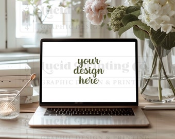 Laptop Mockup, Feminine MacBook Mock-Up, Mockups for Designers, Mockups for Web Designers, Laptop Mock-up, Realistic Mockup, Lucid Printing