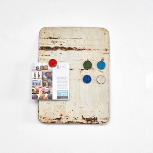 Magnetic board made from recycled oil drums with 5 colorful magnets image 6