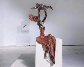 Bronze sculpture &quot;Flying Baby&quot; by Karim Sana | 15 cm | various colors