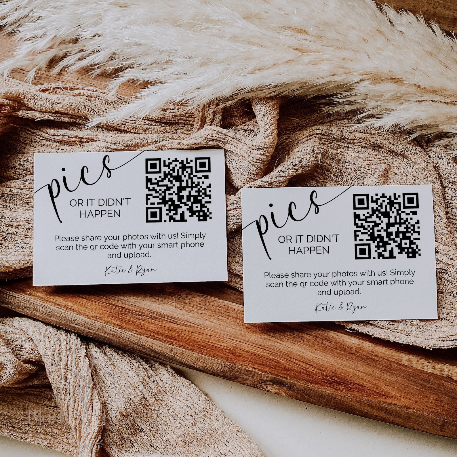 Wedding QR Code Template Wedding Guestbook Photo Share the Love QR Code