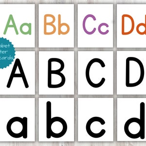 Tarjetas minimalistas de letras del alfabeto, tarjetas CVC para enseñar ortografía, fonética y lectura, tarjetas didácticas ABC imprimibles, aprendizaje preescolar