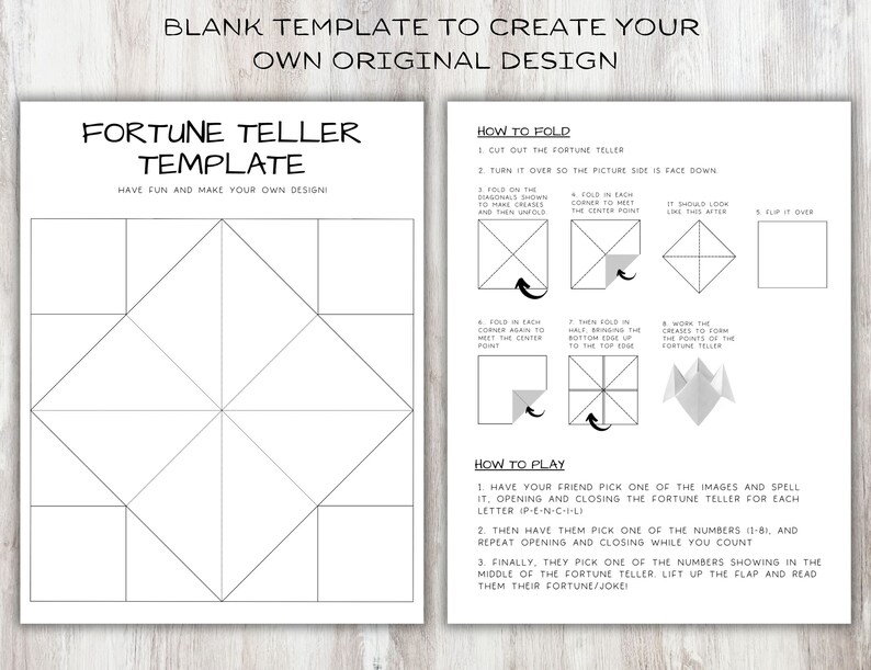 School Themed Fortune Teller And Joke Teller Printable Cootie Catcher School Themed Fortune Teller And Joke Teller Printable Cootie Catcher