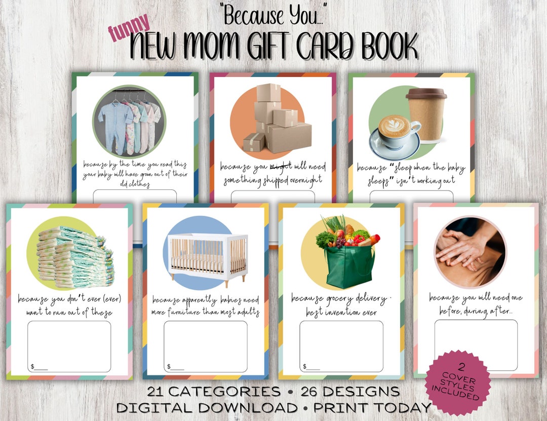 Gift Best New Baby Books New Mom Gift Card Book, Funny, Baby