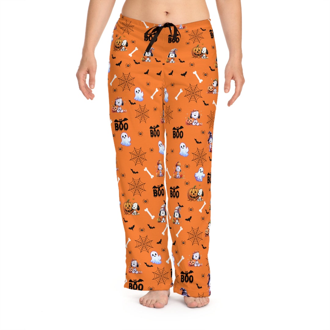 Snoopy Halloween Pajamas Pants Cute Halloween Women's Etsy
