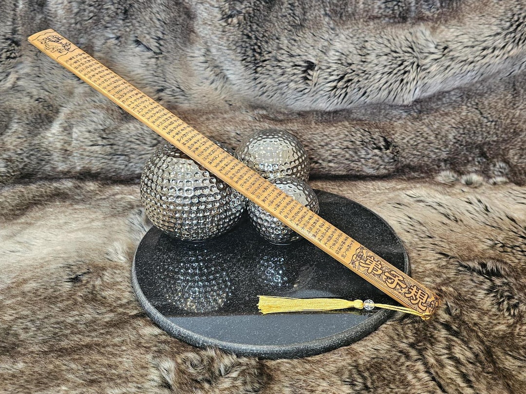 Cane Ruler Bamboo Spanking Cane School Ruler With Chinese Design Punishment BDSM ...