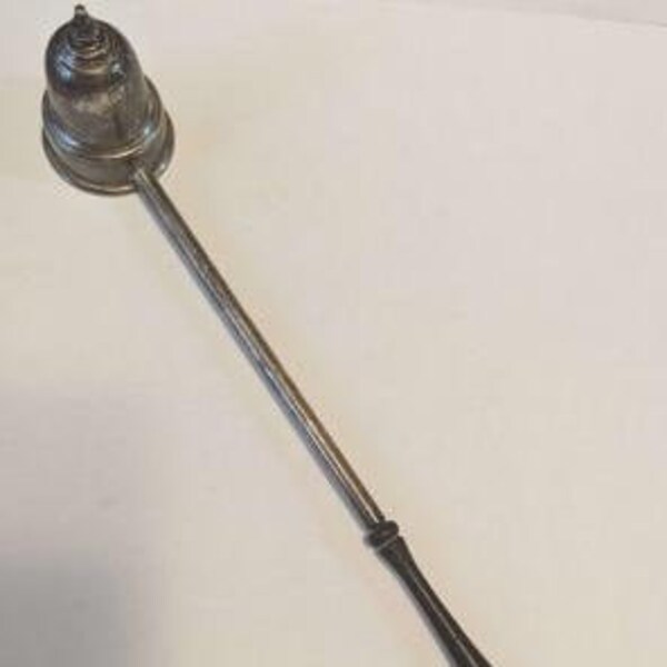 Vintage Solid Sterling Silver Candle Snuffer with Black Rose Wood Handle (Only 1 in Stock)