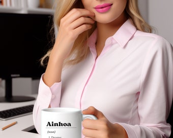 Personalisierte Kaffeetasse, Kaffeetasse mit personalisierter Definition, individueller Name, Kaffeetasse, Tasse mit Namen, perfektes Geschenk