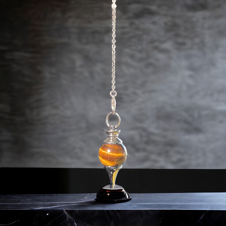 Tiger's Eye Ball Pendulum