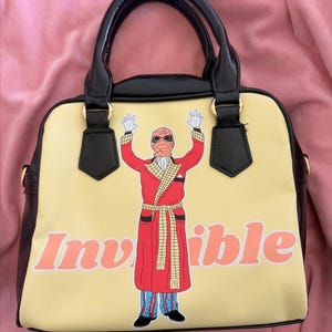 Invisible Man Purse | Butter Yellow | Spooky Cute Monster Shoulder Handbag with Detachable Strap | Horror Realness | Lauren Toons Original