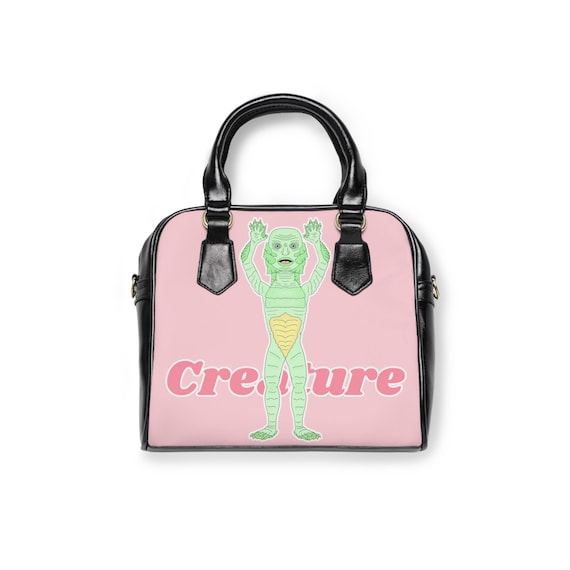 Creature From the Black Lagoon Monster Shoulder Handbag crossbody Spooky and Cute Reversible Hand drawn Design by Lauren Toons Etsy UK