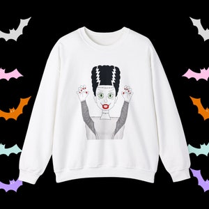 Bride of Frankenstein | Cozy Sweatshirts | Minimalist | Multiple Colors