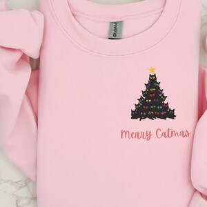 Cat Sweatshirt, Merry Catmas, Christmas Cat Gift, Cat Lovers Gift, Cat Owners Jumper, Cat Mum Gift, Merry Christmas, Christmas Jumper