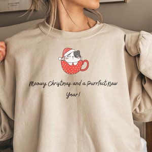 Cat Sweatshirt, Merry Catmas, Christmas Cat Gift, Cat Lovers Gift, Cat Owners Jumper, Cat Mum Gift, Merry Christmas, Christmas Jumper