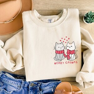 Cat Sweatshirt, Merry Catmas, Christmas Cat Gift, Cat Lovers Gift, Cat Owners Jumper, Cat Mum Gift, Merry Christmas, Christmas Jumper