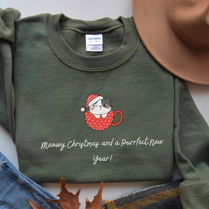 Cat Sweatshirt, Merry Catmas, Christmas Cat Gift, Cat Lovers Gift, Cat Owners Jumper, Cat Mum Gift, Merry Christmas, Christmas Jumper
