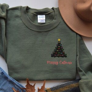 Cat Sweatshirt, Merry Catmas, Christmas Cat Gift, Cat Lovers Gift, Cat Owners Jumper, Cat Mum Gift, Merry Christmas, Christmas Jumper