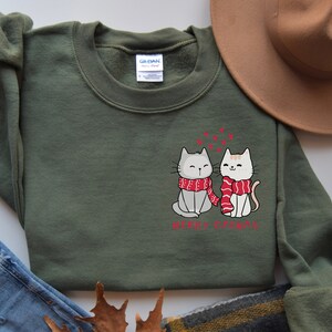 Cat Sweatshirt, Merry Catmas, Christmas Cat Gift, Cat Lovers Gift, Cat Owners Jumper, Cat Mum Gift, Merry Christmas, Christmas Jumper