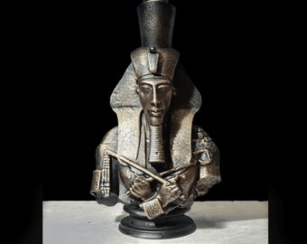 Akhenaten Statue, Bust, Egyptian Statue, Sculpture, Egyptian Mythology, Home Decor
