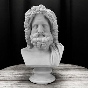 Zeus of Otricoli Bust: 30cm Marble Greek God Statue