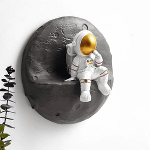 Astronaut Wall Decor, Astronaut Wall Sculpture, Nursery Wall Decor, Space Wall Art image 8