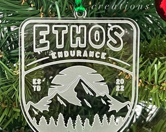 Custom Acrylic Ornament | Business Ornament | Personalized Ornament | Holiday | Christmas | Laser Engraved Ornament