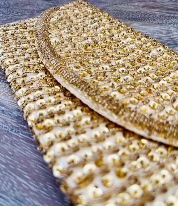 gold sequined clutch - image 1