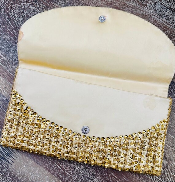 gold sequined clutch - image 3