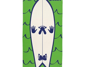 Toalla de surf profesional: toalla de entrenamiento de surf para perfeccionar los pop-ups / Equipo de playa y surf ligero y de secado rápido / Regalo ideal para surfistas