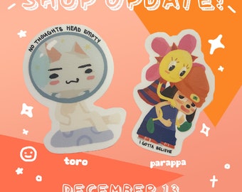 3 inch Toro/Parappa Sticker