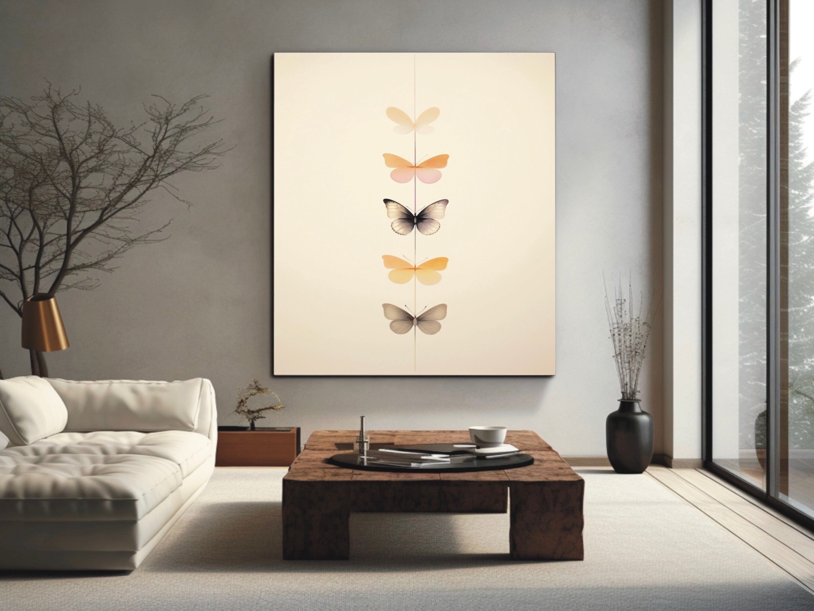 Butterfly Metamorphosis Art Print, Blooming Butterflies Wall Art