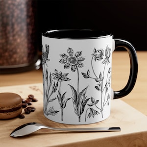 Floral Print Coffee Mug, Nature Lover Gift