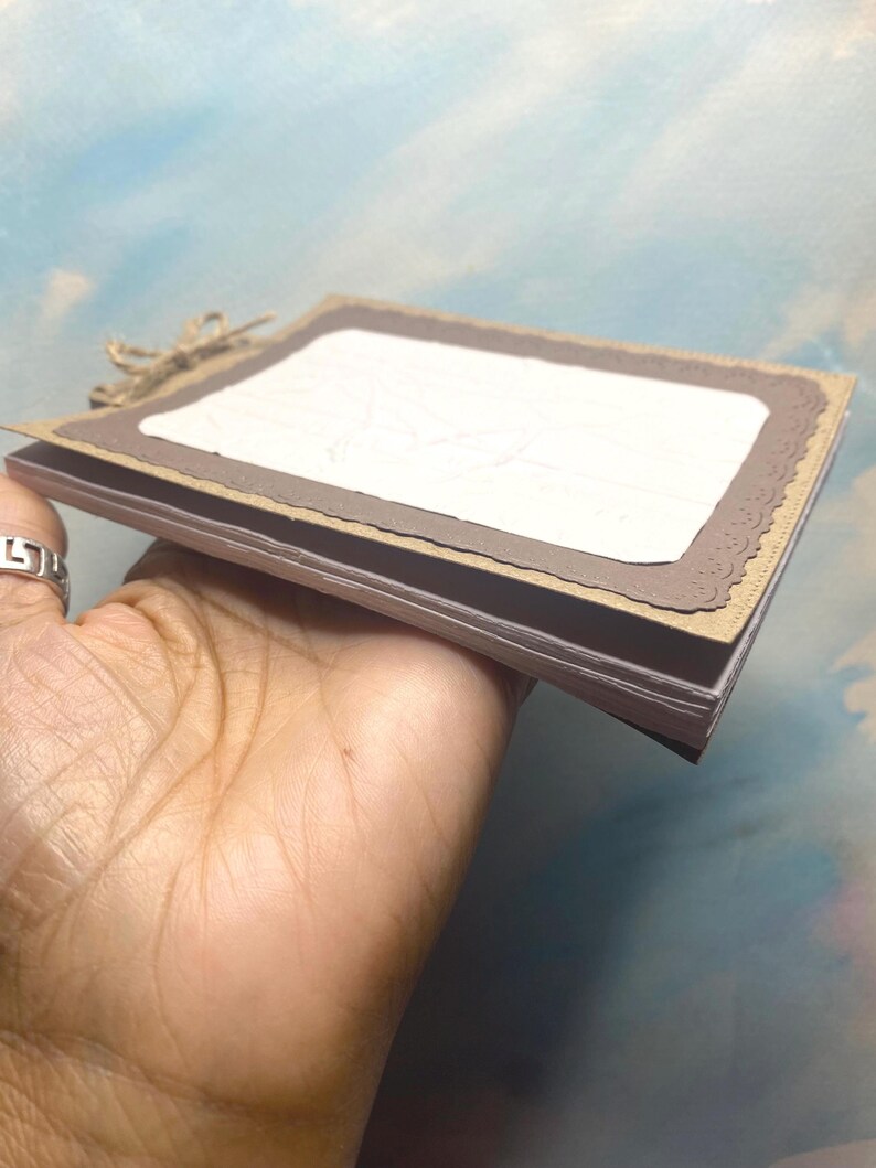 Rectangular Rustic Handmade Notebook with Embossed Birch Trees - Made to Order Bild 4