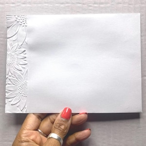 Sunflowers Embossed Envelope, 5.25” x 7.25”