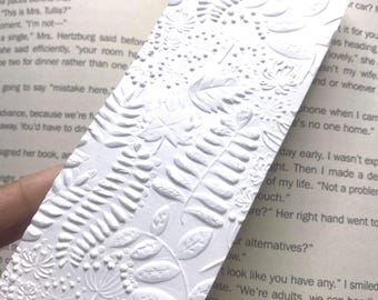 Leafy Embossed Bookmark with Jute Cord