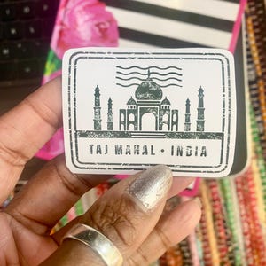 Taj Mahal, India Matte White Sticker