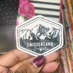 Switzerland Matte White Sticker