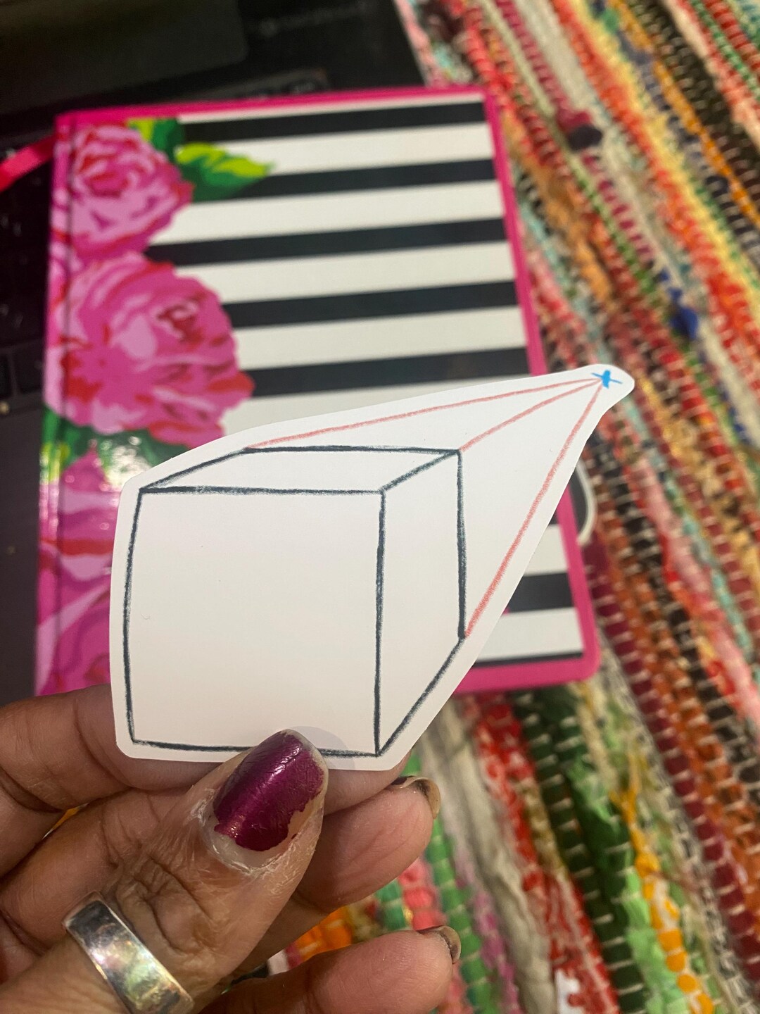 1 Point Perspective Matte White Sticker - Etsy