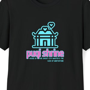 TGCF T-Shirt (Heaven Officials Blessing shirt inspired) &quot;Puqi Shrine&quot; Hua Cheng Xie Lian retro tshirt