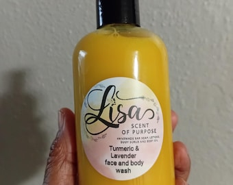 Turmeric & Lavender Face and Body Wash Acne and Oily Skin