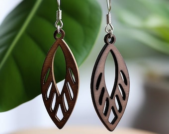Laser Cut Earrings SVG Bundle | Glowforge Jewelry Files | Wooden Earring Template | Boho Love Earrings