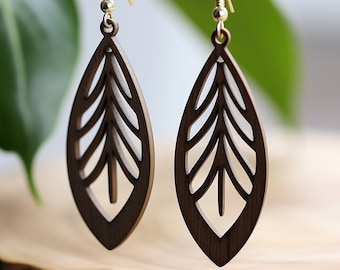 Geometric Earring Templates: Laser Cut Wooden Dangle Designs, Digital Download
